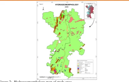 Figure 2:  Hydrogeomorphology map of study area  