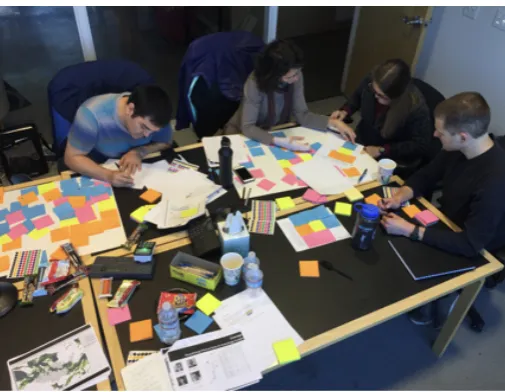 Figure 2. Participants collaboratively brainstorm ideas in a creative-visualization opportunities workshop