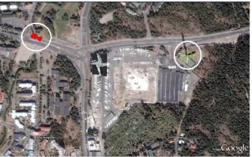 Fig. 4. User position and placemark shown in OnSitePlayer. 
