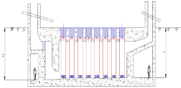 Fig. 1  Schematic cross-section of a surface vault long-term storage facility concept (after [2]) 