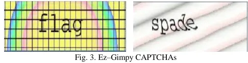 Fig. 1. CAPTCHA questions 