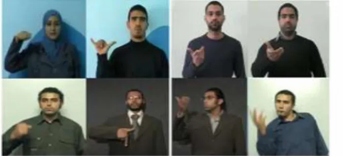Figure 2 : Eight different singers for our Arabic sign language dataset