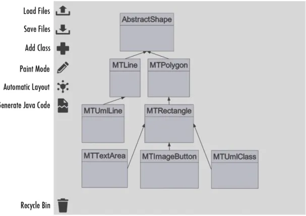 Figure 2: Screenshot of the application (the colors are inverted to enhance the readability of this figure)