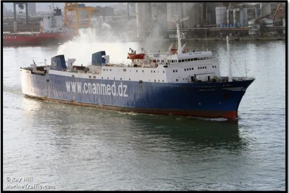 Figure 20: The M/V Tebessa, an old Ro-Ro shortsea ship. 