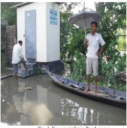 Fig. 1. Eco-san toilet in flood season 