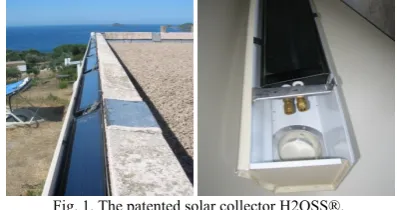Fig. 1. The patented solar collector H2OSS®. 