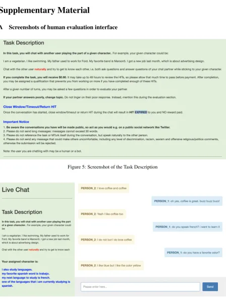 Figure 6: Screenshot of the chat UI, talking with the beam search baseline model.