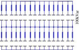Fig. 21. Topology of capacitors of 5.th single tuning filter  
