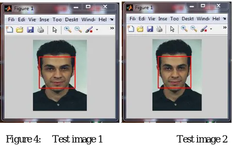 Figure 4 shows the test image set for SIFT algorithm. Here the two test images considered are the same  images of the same person