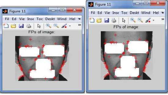 Figure 5: SIFT feature points detected in test images 1 and 2  