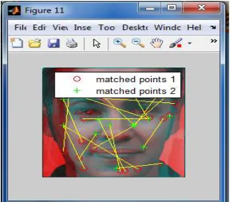 Figure 11: Matched feature points using SURF   