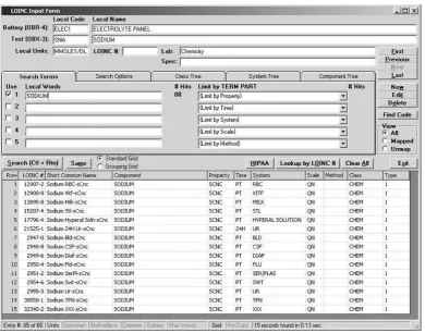 Fig. 4: LOINC terms Search screen (Figure 1 page 5 of [35])) 