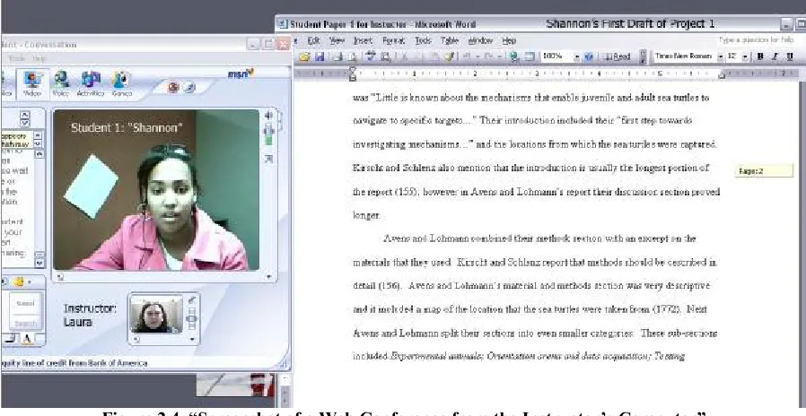 Figure 2.4  “Screenshot of a Web Conference from the Instructor’s Computer” 