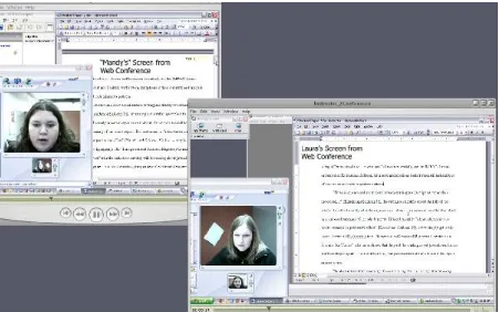 Figure 2.5  “Screenshot of Web Conference 2 Running Simultaneously in QuickTime Pro”