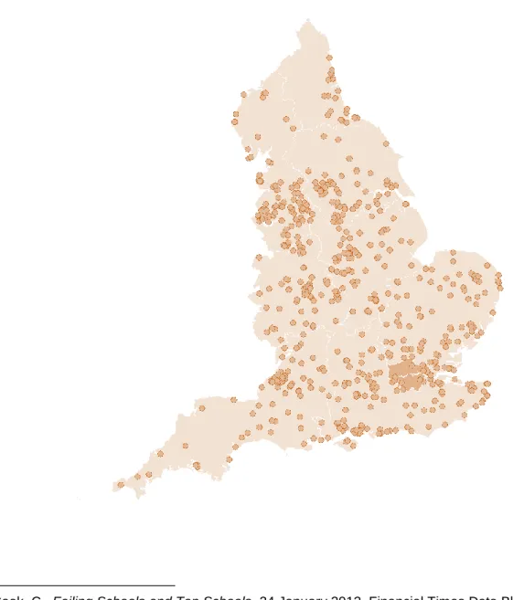 Figure 2 Lowest performing 20 per cent of secondary schools for  disadvantaged students at GCSE (five good GCSEs including English  and maths) 