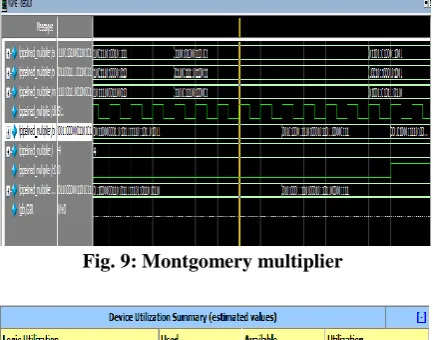 Fig. 9: Montgomery multiplier 