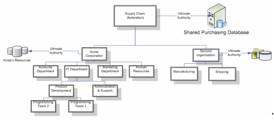 Figure 2: Simple Schematic of Functional Units’ Authority over Resources in Federation 