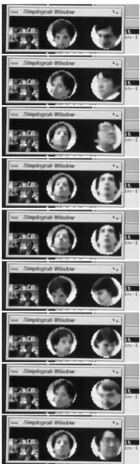 Figure 5: Screen display of our prototype system, illustrating its performance. The raw camera image is on the left