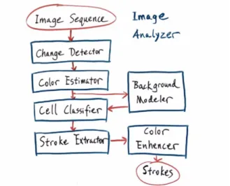 Figure 2: Selected frames from an input image sequence.  The  sequence lasts 82 seconds
