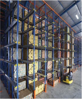 Figure 1. 3:Very Narrow Aisle (VNA) Pallet Racking System at Agility, Indonesia[1] 