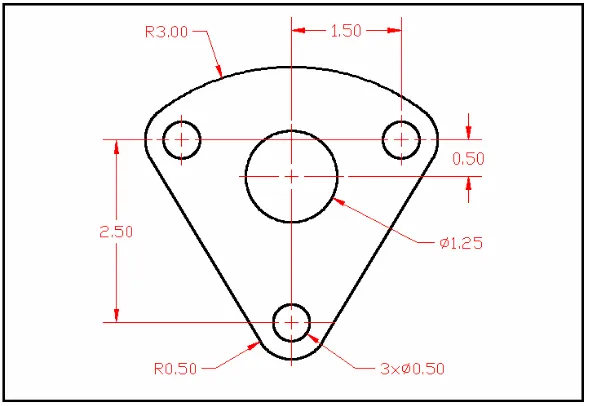 Figure 4. Treatment group 2-D and 3-D CAD geometry problem. 