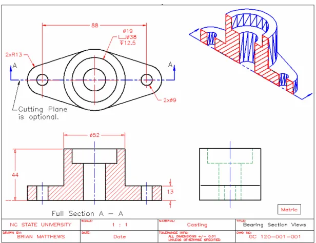 Figure 8. Treatment group full section of Bearing drawing. 