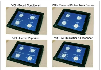 Figure 5.5. Four Prototypes of the Visualized Dial Interface (VDI). 