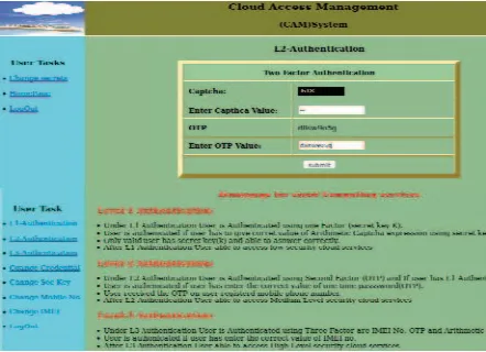 Figure 2.User authentication system(CAM) 