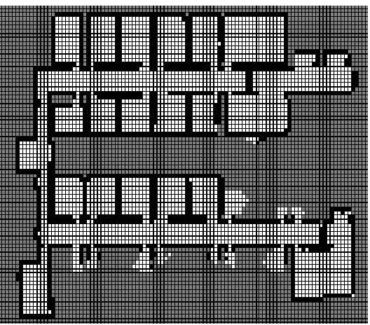 Figure 2.4 Occupancy grid map of an environment [29]. 