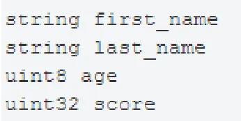 Figure 3.2 StudentGrades.msg [49]. 