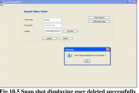 Figure shows a picture with message select image, image capture, webcam close, browse, submit and exit