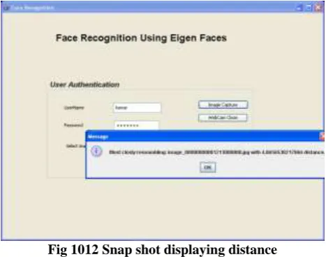Fig 1012 Snap shot displaying distance  