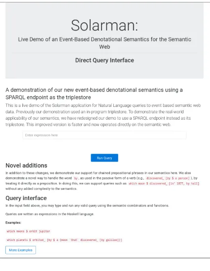 Figure 2.2: Screenshot of Direct Query Interface