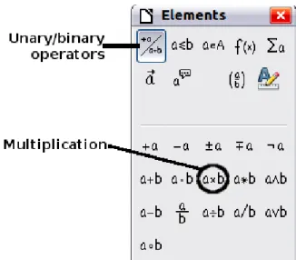 Figure 5: Selecting the multiplication symbol
