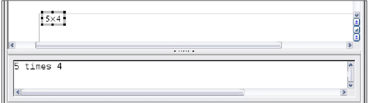 Figure 7: Result of entering 5 and 4 next to the times operator