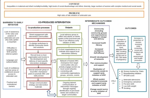 Fig. 1 Logic model for the Community REACH intervention