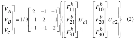 Fig.  1.  Structure of the NPC rectifier three levels  