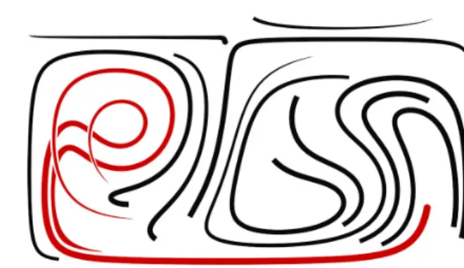Fig. 9 Streak lines of the Double Gyre flow for t = 10 in the τ-interval [−10, 0].