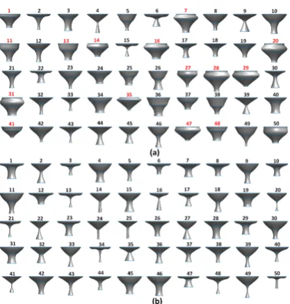 Figure 8: Designs obtained for the wheel rim models using S-TLBO.