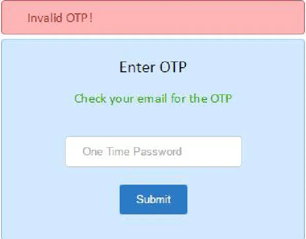 Figure 5.1 Login Page for User Panel  