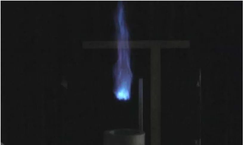 Figure 1.2  Image of a turbulent methane flame.  