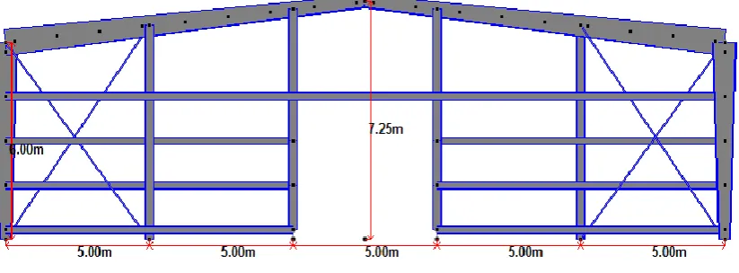Figure 2: Elevation of Conventional Frame 