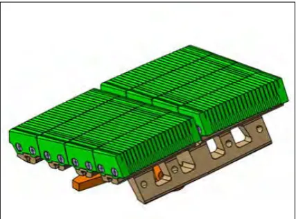 Figure 2-1: 3D model of W-LBSPR block of the JET tokomak diverter using 