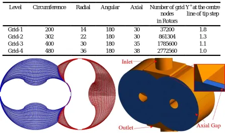 Table 2. Grid levels and number divisions. 
