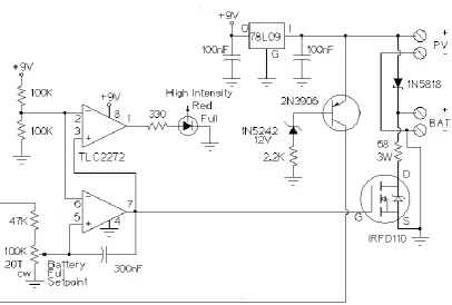 Figure 2.2: 12V 1A Charge Controller Circuit 