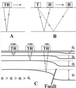 Figure 4. Shematic diagram of geological cross section of deformed wedge of Tehran and Shahre Ray