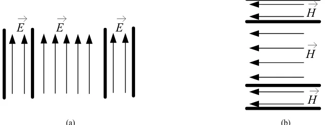 Fig. 4. Illustration on the field directions, (a) TM polarization in lateral, and (b) TE polarization in the vertical directions, required for low-loss quasi-TE mode guiding 