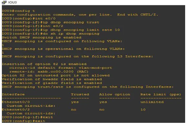 Figure 5.4:Console for Port Security  