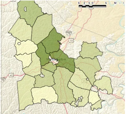 Figure	
  1	
  Washington	
  County	
  Eligible	
  Townships	
  by	
  Population	
  