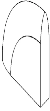 Figure 2.8  Shape of elliptic wedge generator  